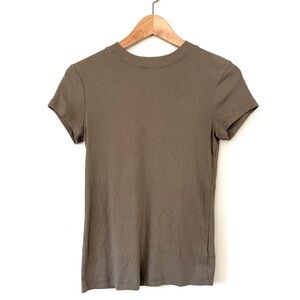 Taupe Ribbed Tee